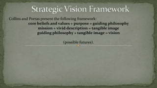 " The guiding philosophy stems from the organization's core beliefs and values and its purpose.CORE BELIEFS AND VALUES:three Shared Values: 1- Respect for their Employees2- Responsiveness to their Customers 3- Results for their Shareholders, skillfully linking their core values to their key constituencies and also saying something about what is important to the organization. The key, however, is whether these are not only stated but also operating values. 