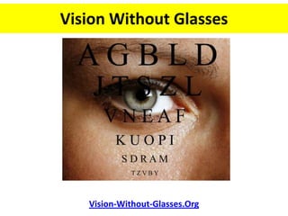Vision Without Glasses




   Vision-Without-Glasses.Org
 