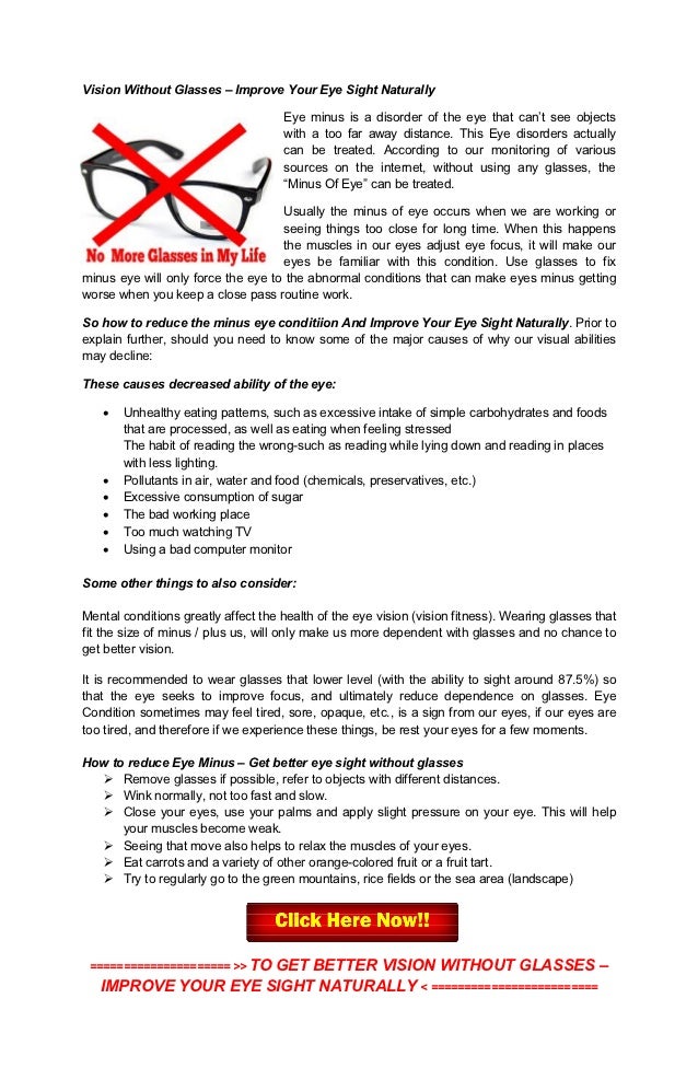 does wearing glasses improve eyesight