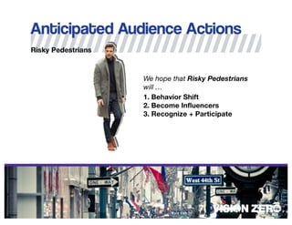 Risky Pedestrians
We hope that Risky Pedestrians
will …
1. Behavior Shift
2. Become Influencers
3. Recognize + Participate
 