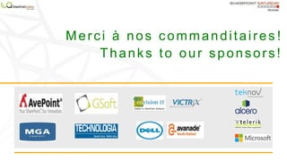 Merci à nos commanditaires !
Thanks to our sponsors!
 