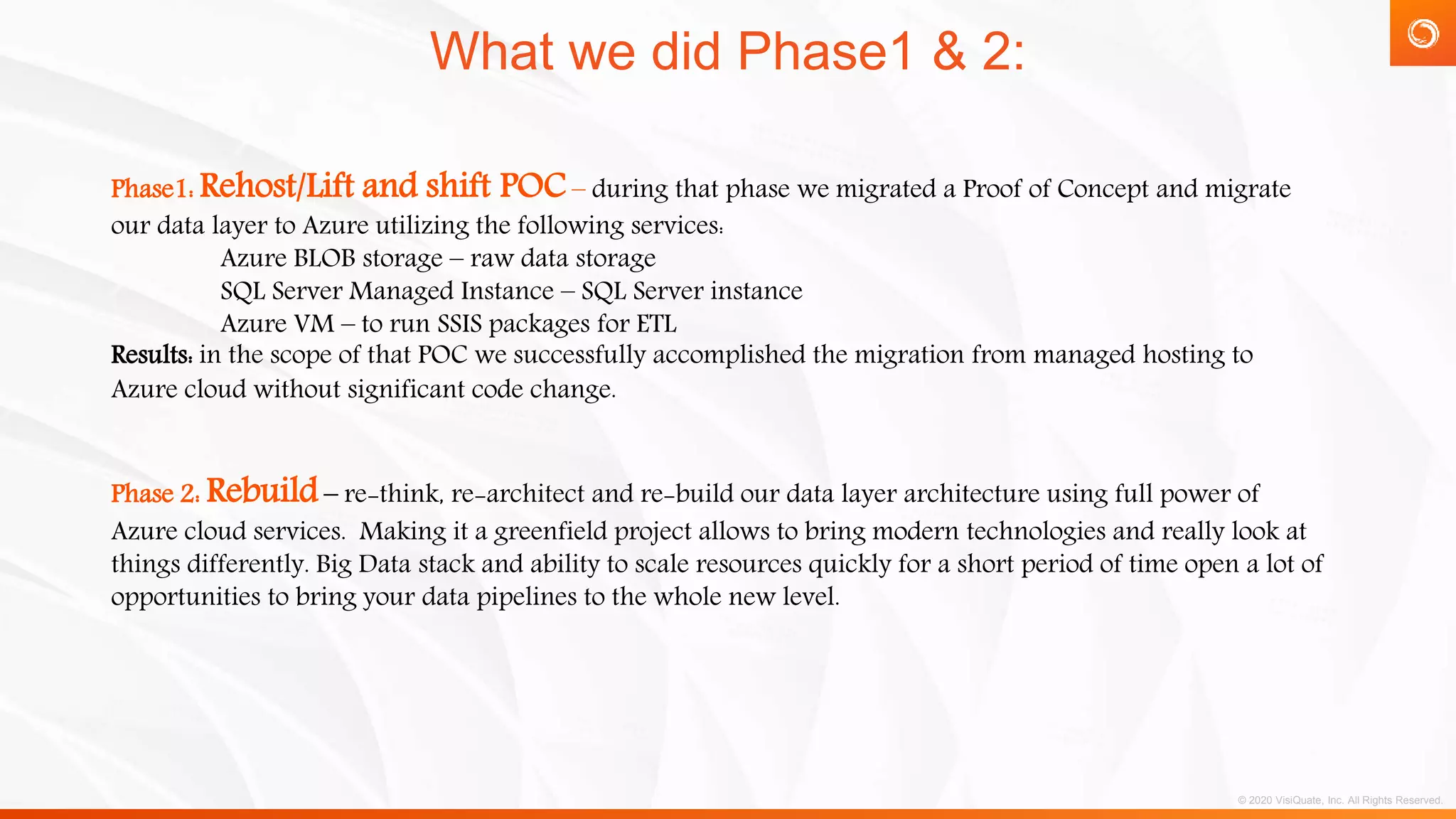 VisiQuate: Azure cloud migration case study