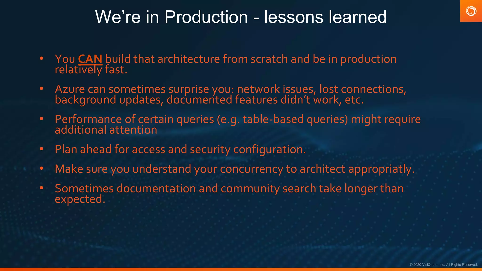 VisiQuate: Azure cloud migration case study