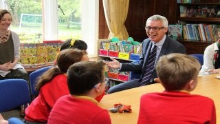 Permanent Secretary for Education, Jonathan Slater, and Director General at the DfE, Andrew McCully visit Marchbank Free School 