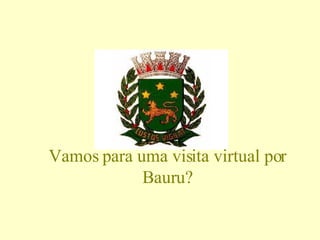 Vamos para uma visita virtual por Bauru? 