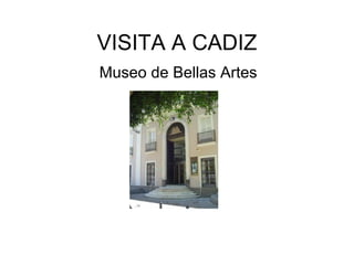 VISITA A CADIZ Museo de Bellas Artes 