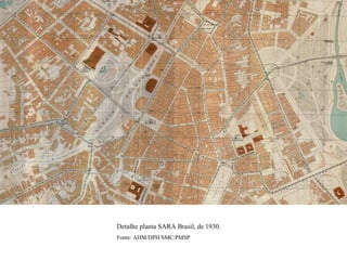Detalhe planta SARA Brasil, de 1930.
Fonte: AHM/DPH/SMC/PMSP
 