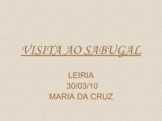 VISITA AO SABUGAL LEIRIA 30/03/10 MARIA DA CRUZ 