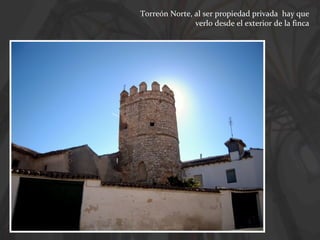 Torreón Norte, al ser propiedad privada hay que
verlo desde el exterior de la finca

 