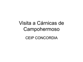 Visita a Cárnicas de
Campohermoso
CEIP CONCORDIA
 