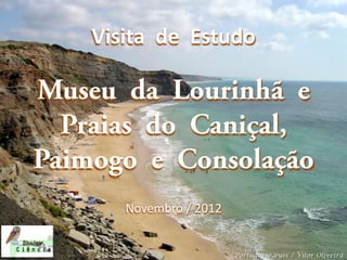 Visita de Estudo




   Novembro / 2012


                     Portuguese_eyes / Vitor Oliveira
 