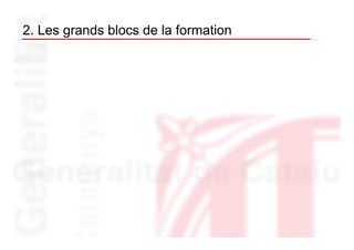 2. Les grands blocs de la formation
 