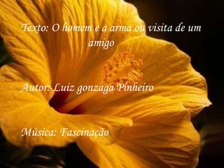 Texto: O homem e a arma ou visita de um  amigo Autor: Luiz gonzaga Pinheiro Música: Fascinação 