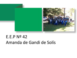 E.E.P Nº 42
Amanda de Gandi de Solís
 
