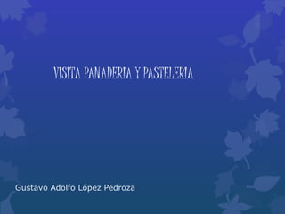VISITA PANADERIA Y PASTELERIA 
Gustavo Adolfo López Pedroza 
 