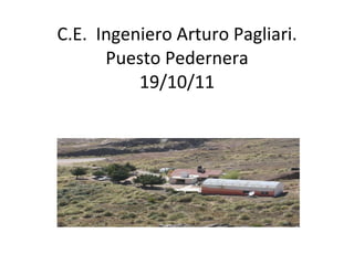 C.E.  Ingeniero Arturo Pagliari. Puesto Pedernera 19/10/11 