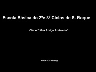 Clube “ Meu Amigo Ambiente” Escola Básica do 2ºe 3º Ciclos de S. Roque www.sroque.org 