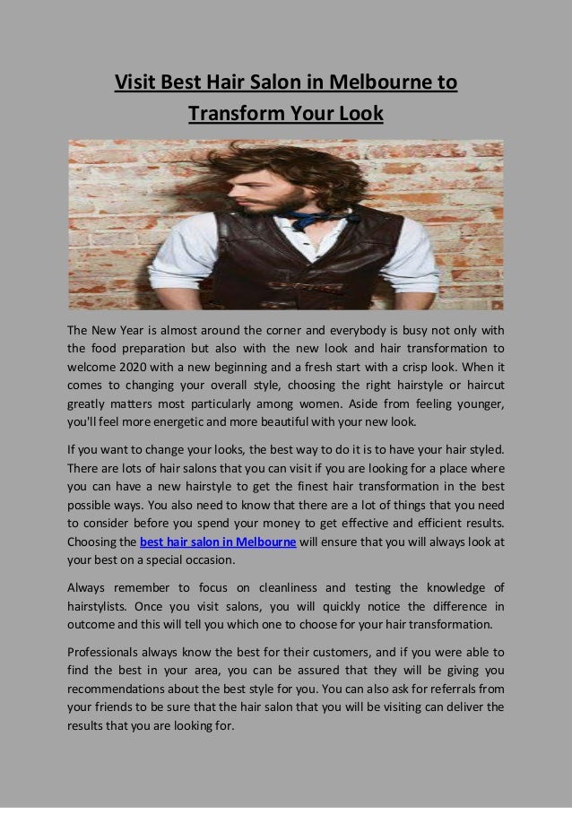 Visit Best Hair Salon In Melbourne To Transform Your Look