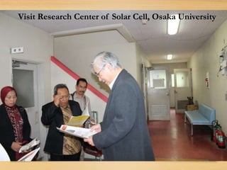 Visit Research Center of Solar Cell, Osaka University
 