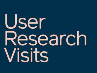 User
Research
Visits
 