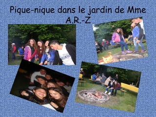 Pique-nique dans le jardin de Mme
A.R.-Z
 
