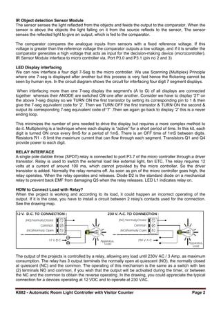 Visiting Counter Led Sensor Project Visiter counter doc | PDF