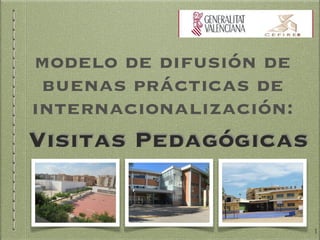 1
modelo de difusión de
buenas prácticas de
internacionalización:
Visitas Pedagógicas
 