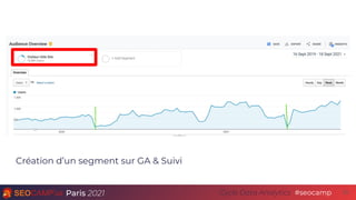 Paris 2021 #seocamp
Cycle Data Analytics
Création d’un segment sur GA & Suivi
25
 