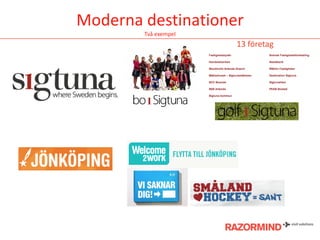 Moderna destinationer
Två exempel

13 öٲ

 