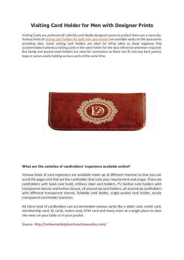 designer business card holder