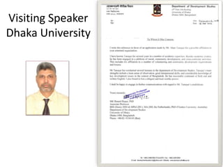Visiting Speaker
Dhaka University
 