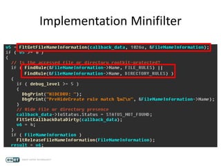Implementation Minifilter
 