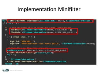 Implementation Minifilter
 