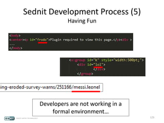Sednit Development Process (5)
Having Fun
123
Developers are not working in a
formal environment…
 