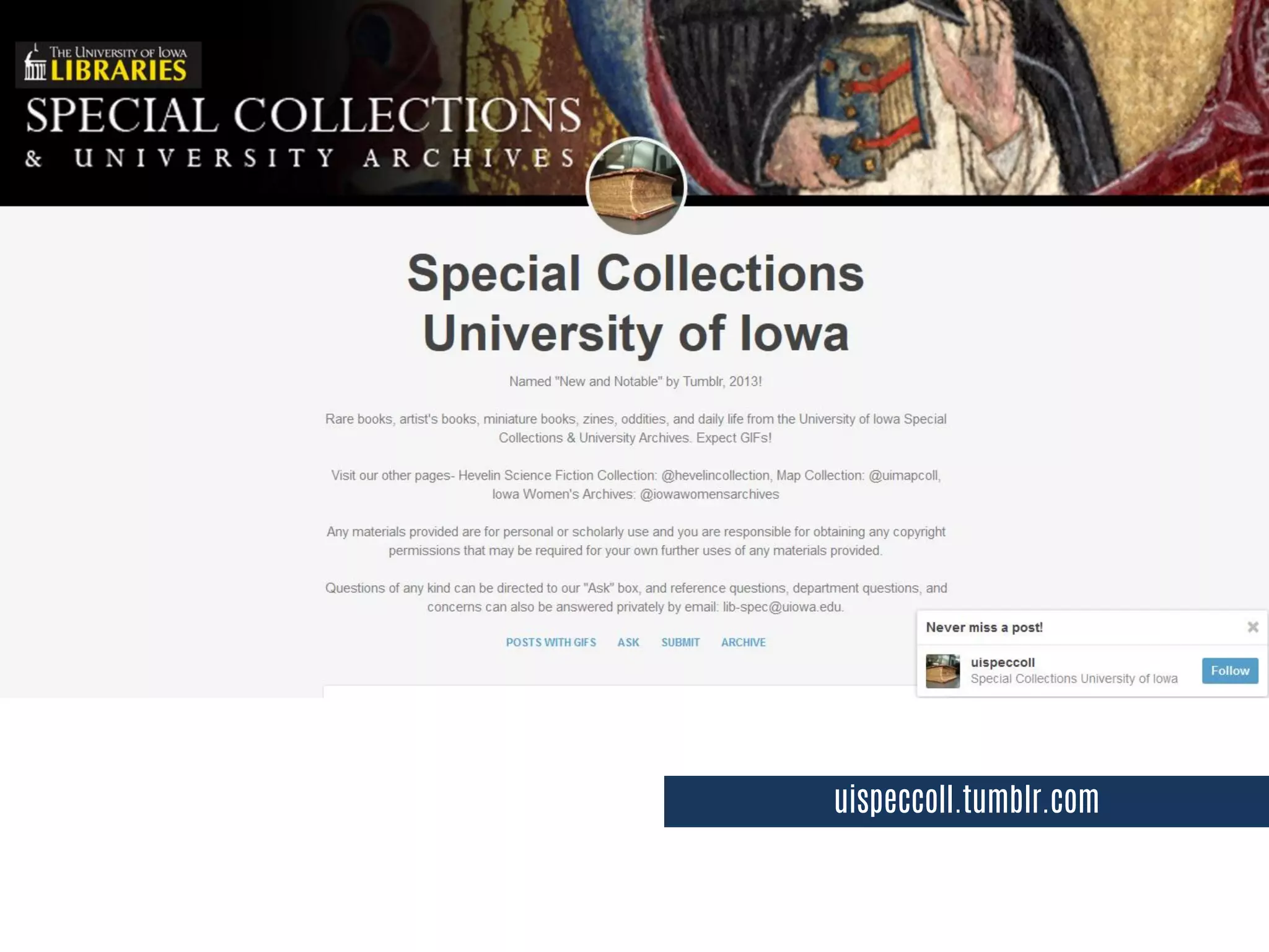 uispeccoll.tumblr.com
 