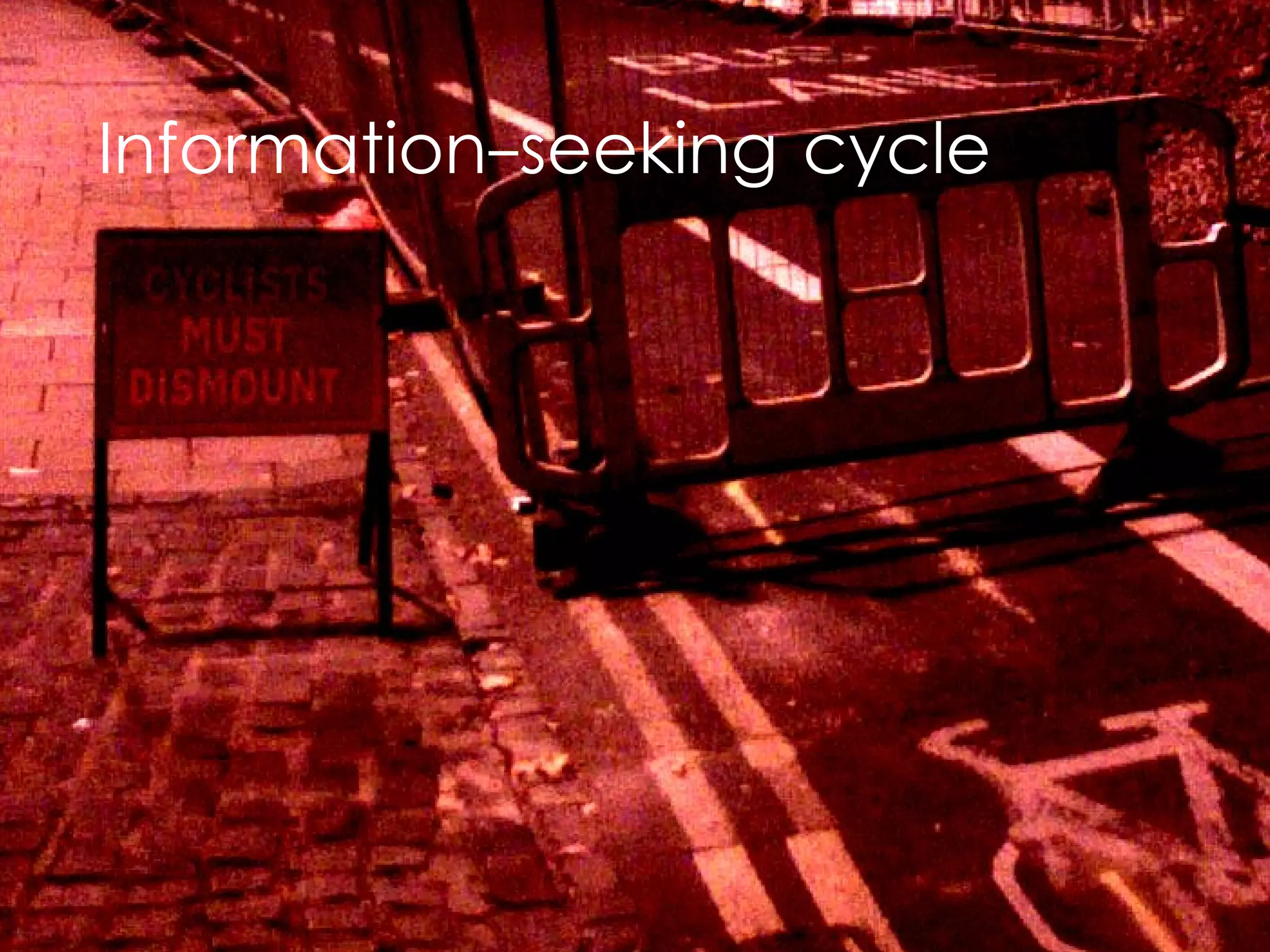 Information-seeking cycle
 
