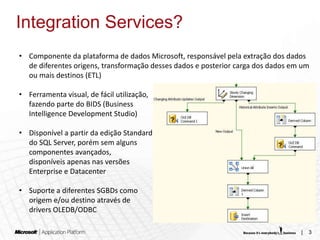 Visão geral do Integration Services - SSIS | PPTX