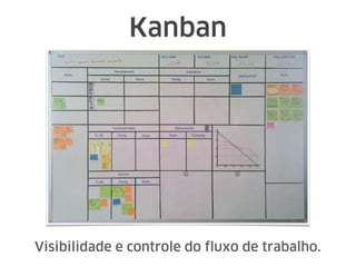 Kanban




Visibilidade e controle do fluxo de trabalho.
 