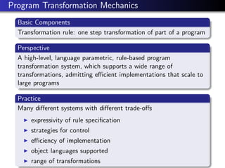 Strategies for Rule-Based Program Transformation | PDF