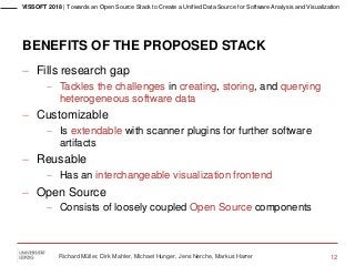 Towards an Open Source Stack to Create a Unified Data Source for Software Analysis and Visualization [VISSOFT 2018]