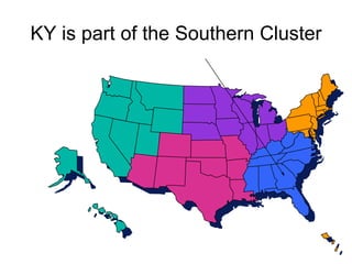 KY is part of the Southern Cluster
 
