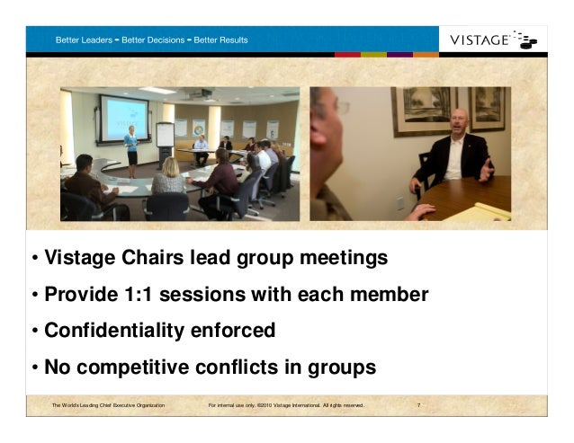 Vistage CEO Advisory Group Overview