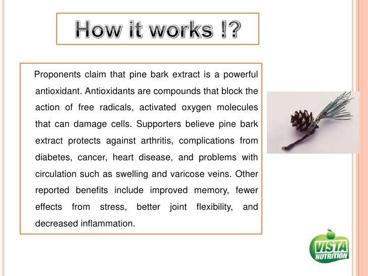 Vista nutrition pine bark extract