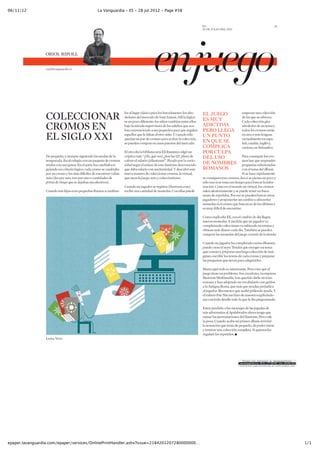 06/11/12                                  La Vanguardia -‐‑ ES -‐‑ 28 jul 2012 -‐‑ Page #38




epaper.lavanguardia.com/epaper/services/OnlinePrintHandler.ashx?issue=2184201207280000000…    1/1
 