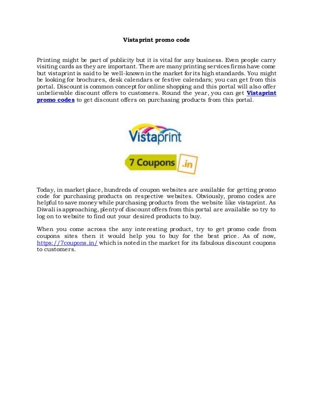 Vistaprint promo code