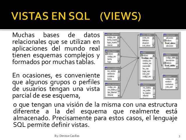 Vistas en bases de datos