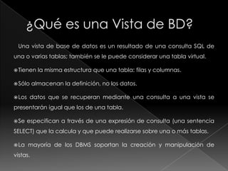VISTAS EN MySQL