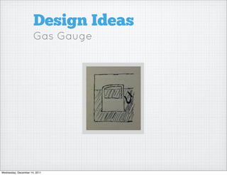 Design Ideas
                      Gas Gauge




Wednesday, December 14, 2011
 