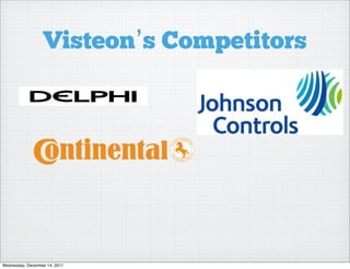 Visteon’s Competitors




Wednesday, December 14, 2011
 