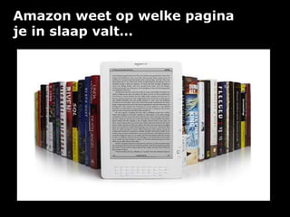 Amazon weet op welke pagina
je in slaap valt…
 